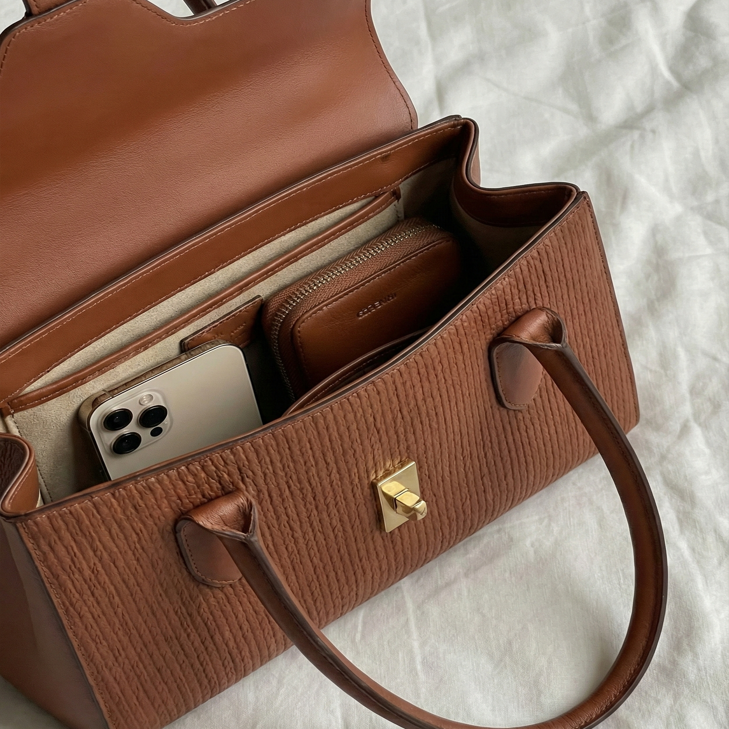 Textured Cognac-The Debut Collection